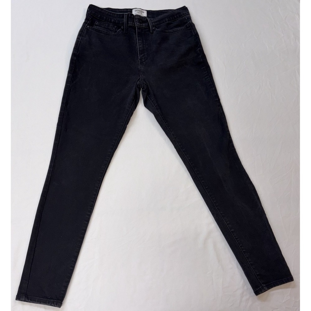 DENIZEN from Levi's Women's High Rise Skinny Black Stretch Denim Jeans 10M 30x30
